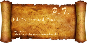 Pók Tonuzóba névjegykártya